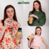Picture of Avino Eco friendly stainless steel thermos insulated drinking bamboo diffrent bottles.combo (pack of 3)